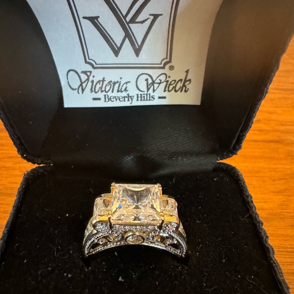 Victoria Wieck sterling ring with CZ stones